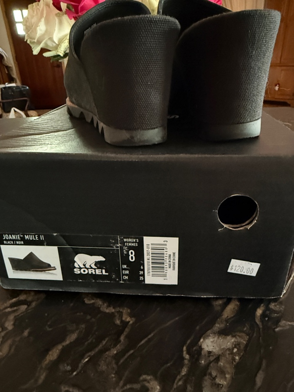 Sorel Black Open-Toe Slide Mules - Picture 4 of 4